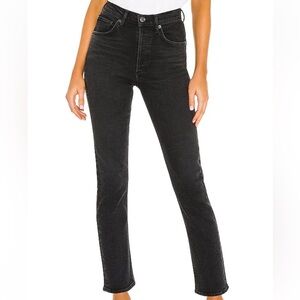 Agolde Riley High Rise Straight Crop Jeans in Panoramic Size 26